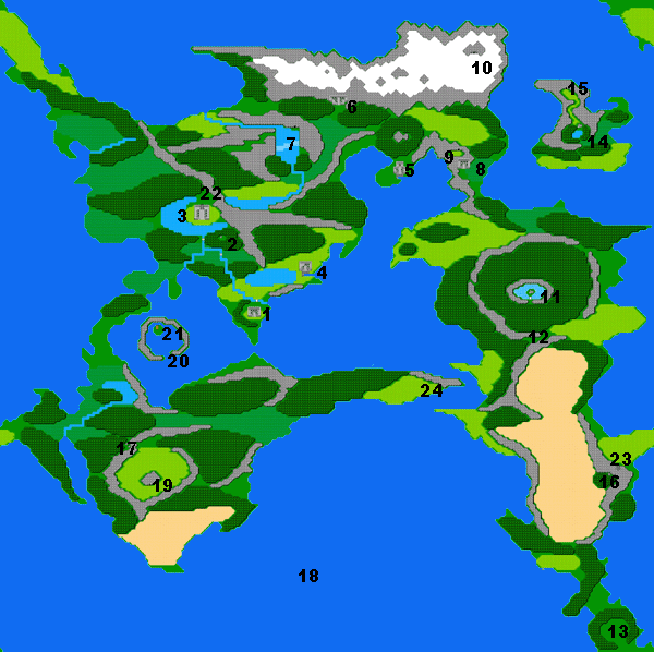 final fantasy ii nes world map